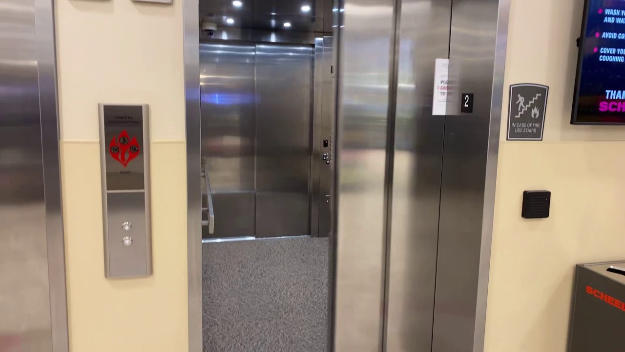 The second bank of kone elevators at scheels in eden prarie MN