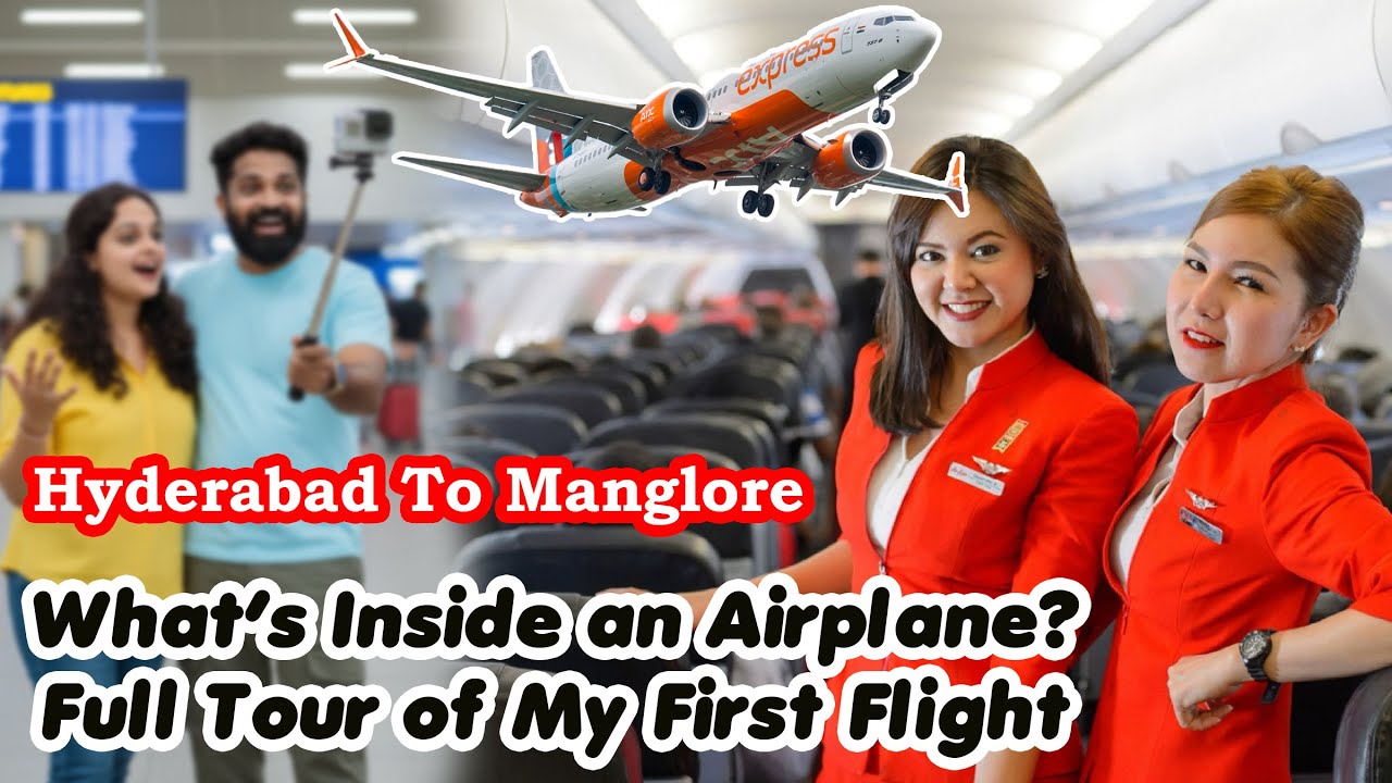 ಲೈಫ್ಡ್ ಫಸ್ಟ್ ಟೈಮ್ ವಿಮಾನಡ್ ಕುಲ್ಯ । First Time Flying from Hyderabad to Mangalore