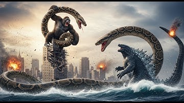 SHOWDOWN! KING KONG and GODZILLA vs. GIANT PYTHON SNAKES: Clash of Titans at Sea and City