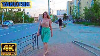 YAKUTSK, Russia, 4K Virtual Walking Tour, Якутск