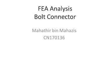 FEA Analysis-bolt connector