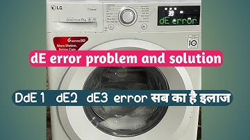 DE error code front load washing machine l LG front load DE error l LG washing machine DE error