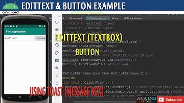 EditText Example || editText Example using android studio || android tutorial