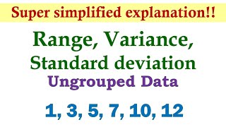 Measures of Dispersion (Ungrouped Data) | Basic Statistics