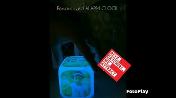 Colour changing digital alarm clock Photo Print