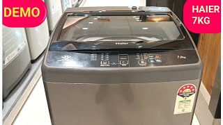 HAIER TOP LOAD WASHING MACHINE | TOP LOAD WASHING MACHINE DEMO | HAIER 7KG TOP LOAD WASHING MACHINE