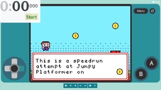 Jumpy platformer beaten in 47.308! (NEW world record)