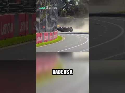 Russel crashes in a massive accident