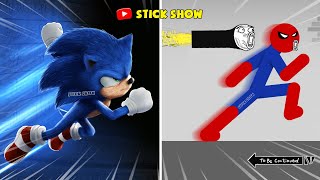 Best Falls Sonic Vs Stickman Stickman Dismounting Highlight And Funny Moments