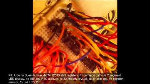 Arduino seven segment real time clock