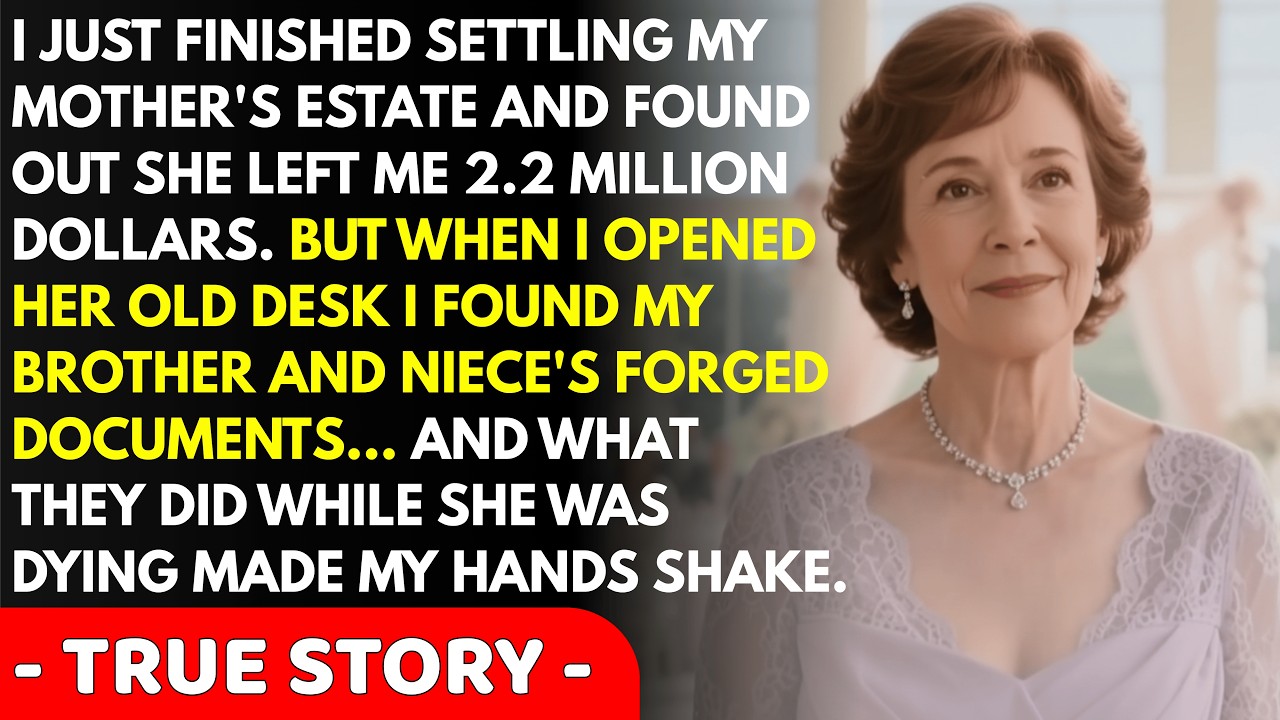 My lawyer said I inherited my mother's 2.2 million estate, but then I found my brother's forged...