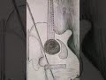 Guitar. #pencildrawing #B&amp;W #sketch #shadding #aesthetic #guitar #pencilart #artist #shadow #dark
