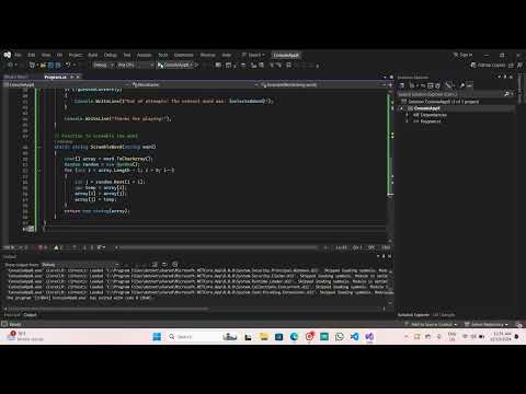 C# (Programming Language) Project 81: 'Words Scramble Game' Created by Trishanth Kumar
