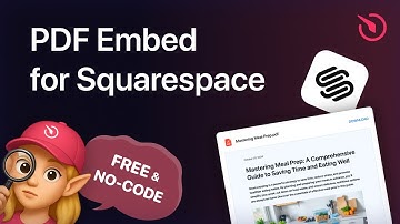 How to Add PDF Embed to Squarespace website [FREE]