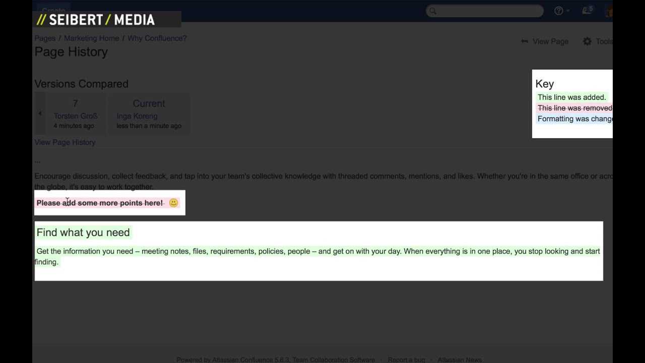 Confluence Demo: Page History & Revision Management