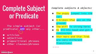 Subject & Predicate Lesson