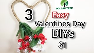 3 DOLLAR TREE DIYS/VALENTINES DAY 2021/ FARMHOUSE HIGH END