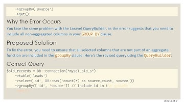 How to Convert SQL to QueryBuilder in Laravel
