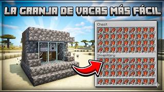 LA MEJOR GRANJA DE VACAS de MINECRAFT BEDROCK V26.20 Y JAVA 🐄 Infinita y Súper Fácil