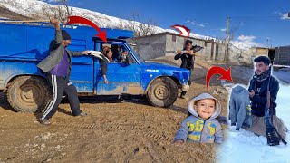 ‌Leila and Afshin's secret escape by car; Abolfazl's search and Araz's jacket found in the snow😭❄️😳