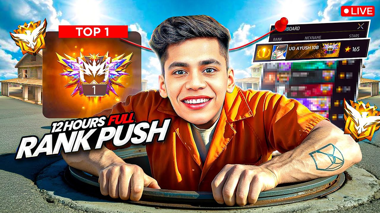 🔴[Live] One Man Army🗿Top 1 Push is Back👽 - Free Fire Live !!