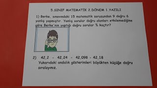 5.sınıf matematik 2.dönem 1.yazılı @Bulbulogretmen  #matematik #yazılı #keşfet #5sınıf