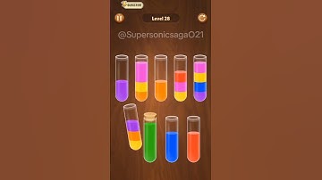 Color water sort level 28 #puzzle #gameplay #bestandroidgames #colorwatersort #sortpuzzlegame