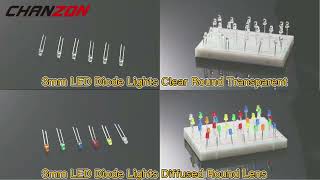 Kit de diodo Led difuso de 5mm, blanco, rojo, verde, azul, amarillo, naranj