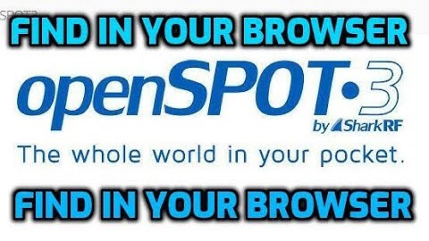 Openspot 3 -Find it in your browser