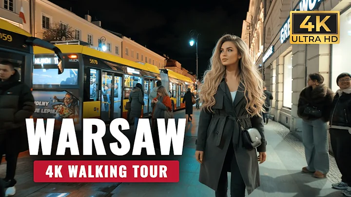 Experience Calm Nightlife in Warsaw – 4K Walking Tour – Poland