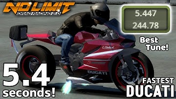 Fastest Bike Tune - 5.447 Seconds 1/4 Mile! Ducati Panigale | No Limit Drag Racing 2.0 Version 2.1.5
