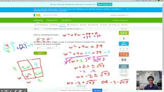 IXL K 10 Solve a quadratic equation by completing the square