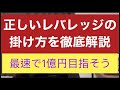 正しいレバレッジの掛け方を教えるから最速で1億円目指そう