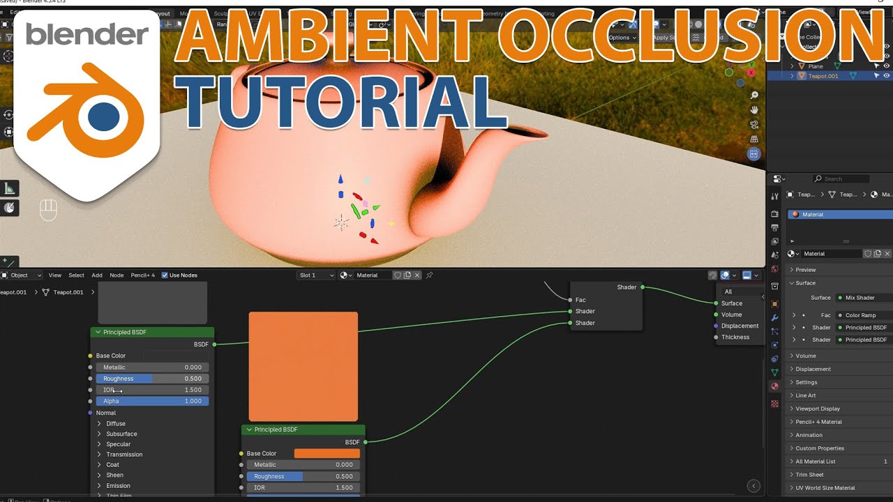 BLENDER AMBIENT OCCLUSION NODE TUTORIAL - YouTube