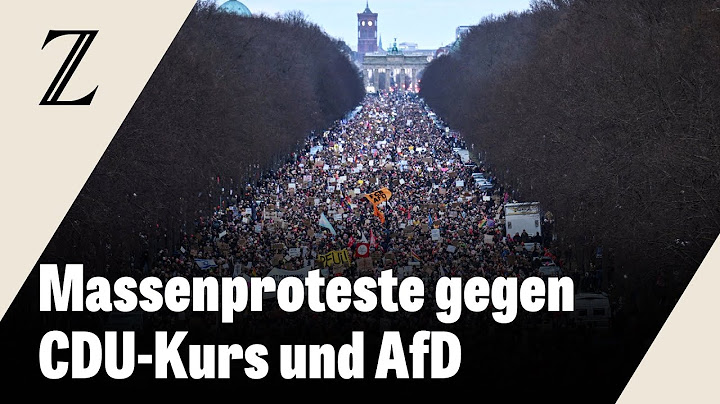 Hunderttausende protestieren gegen CDU-Kurs im Umgang mit der AfD