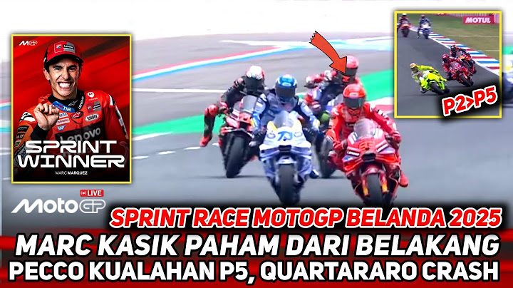 TAK BERGUTIK🔥MARQUEZ KASIK PAHAM BAGNAIA QUARTARARO DARI P4 HINGGA JUARA SPRINT RACE MOTOGP BELANDA
