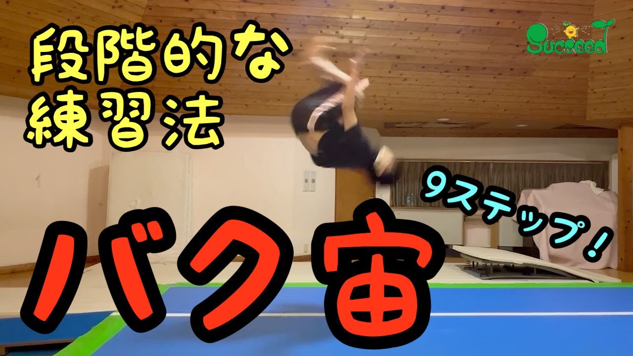 スタン宙(後方宙返り)の段階的な練習方法の解説 ～器械体操、チアリーディング、ダンス～