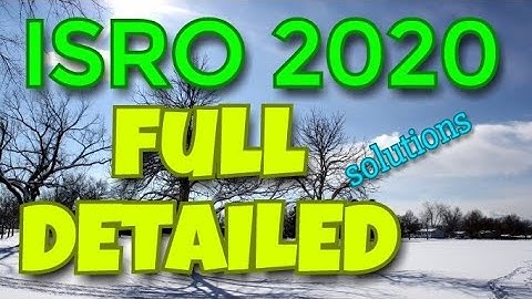 ISRO 2020 CIVIL ENGINEERING FULL DETAILED SOLUTIONS BY MADE EASY