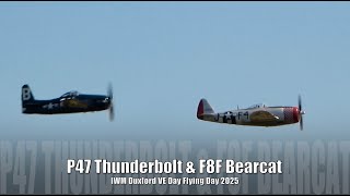 P-47 Thunderbolt & F8F Bearcat - Duxford VE Day Flying Day 2025