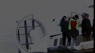 SRN4 Hovercraft Arrival at HMS Daedalus December 2000