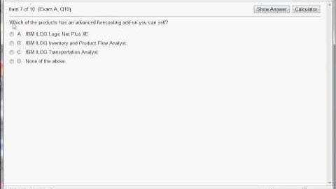 M2050-234 IBM Optimization Supply Chain Mgmt Sales Mastery Test v1