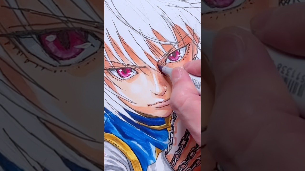 【コピック】イラストメイキング HxH クラピカ😍😍 Drawing Kurapika HunterxHunter #fanart #copic #コピック #hxh #イラストメイキング