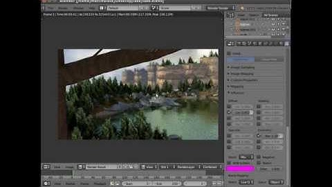 CG Lake and Forest Scene - Part 3 BLender 2.71 Tutorial