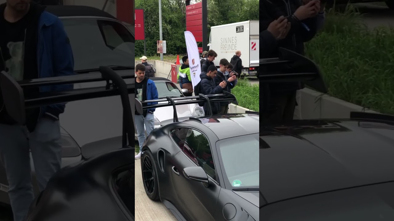 Matte Black Porsche 992 GT3 RS with a BUGATTI CHIRON!! 😭 