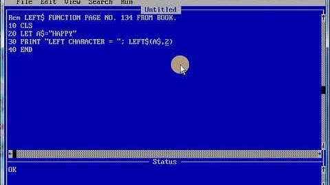 Q  BASIC LEFT Function