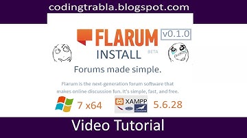 Install Flarum v0.1.0 Beta on Windows 7 localhost ( XAMPP 5.6.28 ) - opensource PHP Forum byAO