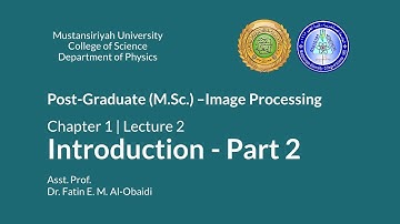 Chapter 1 | Lecture 02 | Introduction - Part 2