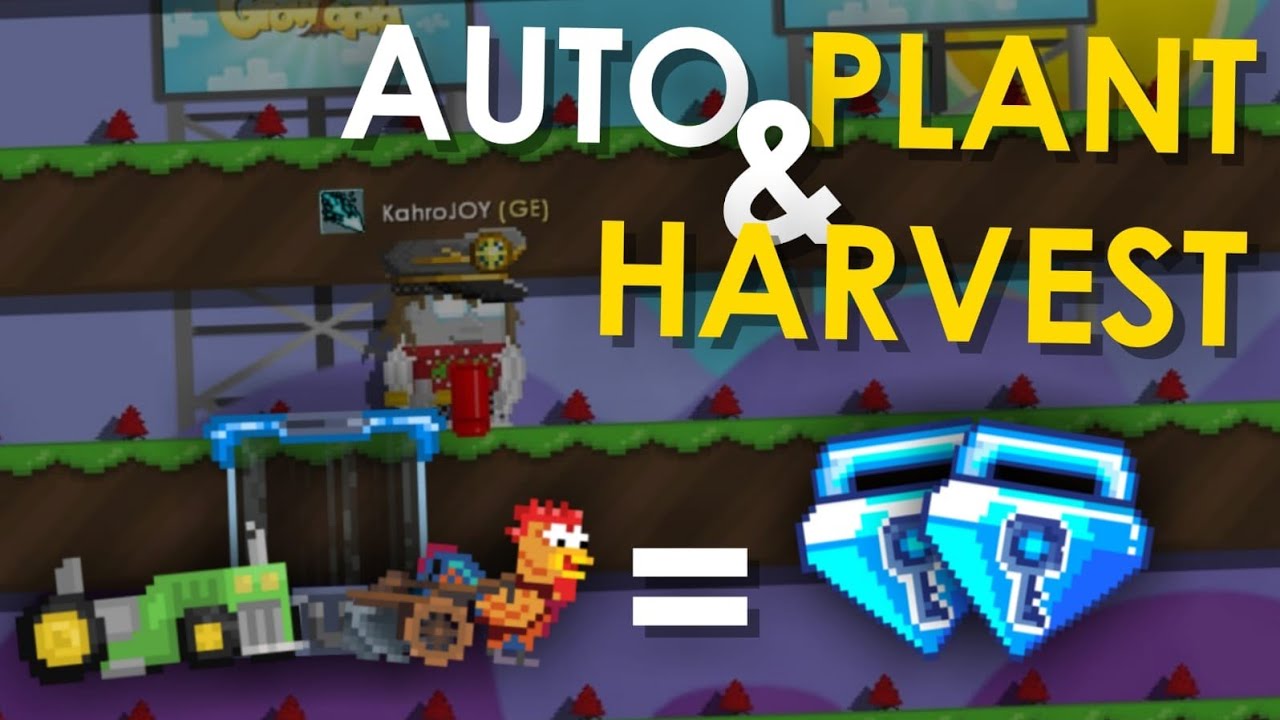 AUTO PLANT + HARVEST METHOD (Automatic Farm World !!) Growtopia 2021