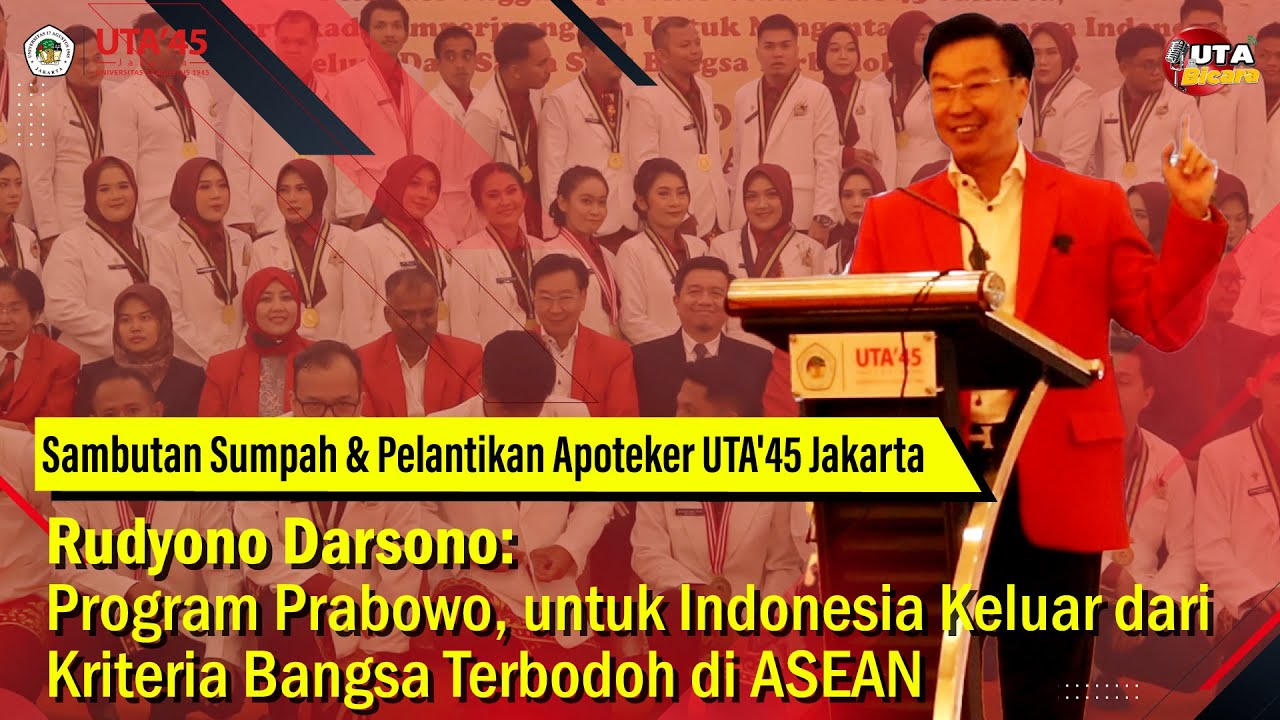 Sambutan Rudyono Darsono: Program Prabowo Untuk Indonesia, Keluar dari ...