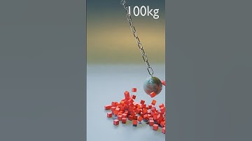 Wrecking Ball Physics Blender | Realistic Destruction Simulation #Short #wreckingball #3danimation